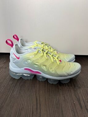 NIKE AIR VAPORMAX PLUS BLUE TINT LEMON TWIST WOMENS 7.5